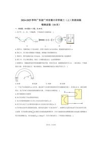 [物理]2024～2025学年广东省广州市第六中学高三(上)阶段训练试卷(10月)(有答案)