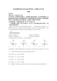 [物理]贵州省黔西南布依族苗族自治州安龙县第四中学2024～2025学年高二上学期10月月考试卷(有答案)