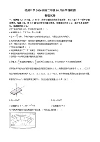 辽宁省锦州市锦州中学2024-2025学年高二上学期10月学情检测物理试卷(无答案)