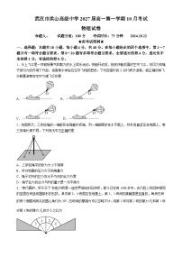 湖北省武汉市洪山高级中学2024-2025学年高一上学期10月考试物理试卷