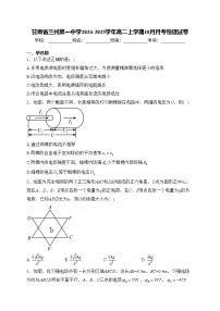 甘肃省兰州第一中学2024-2025学年高二上学期10月月考物理试卷(含答案)