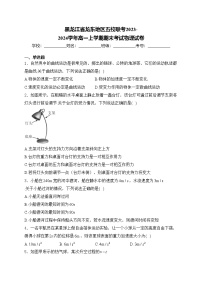 黑龙江省龙东地区五校联考2023-2024学年高一上学期期末考试物理试卷(含答案)