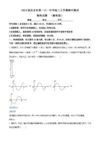 2024届北京市第一六一中学高三上学期期中测试物理试题  （解析版）