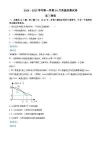 北京市清华大学附属中学2024-2025学年高三上学期10月质量检测物理试卷（Word版附解析）