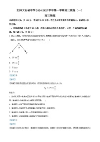 北京市师范大学附属实验中学2024-2025学年高三上学期10月月考物理试卷（Word版附解析）