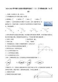 2024-2025学年浙江省杭州联盟学校高二（上）月考物理试卷（10月份）（含答案）