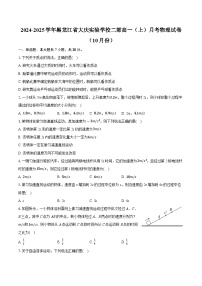 黑龙江省大庆市大庆实验中学二部2024-2025学年高一上学期10月月考物理试卷