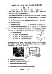 广东省惠州市2024-2025学年高三上学期第二次调研考试物理试卷（PDF版附答案）