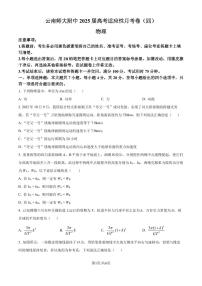 云师大附中2025届高三上学期10月适应性考试（四）物理试题+答案