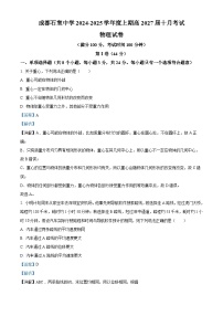 四川省成都市石室中学2024-2025学年高一上学期10月月考物理试卷（Word版附解析）