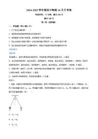 四川省凉山州会理第一中学2024-2025学年高二上学期10月月考物理试卷（Word版附解析）