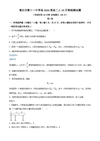 重庆市第十一中学2024-2025学年高二上学期10月月考物理试卷（Word版附解析）