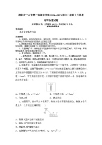 湖北省随州市广水市第二高级中学2024-2025学年高三上学期10月月考物理试题