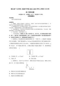 湖北省随州市广水市第二高级中学2024～2025学年高三上学期10月月考物理试题（含答案）