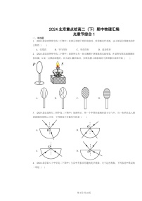 2024北京重点校高二下学期期中物理分类汇编：光章节综合1