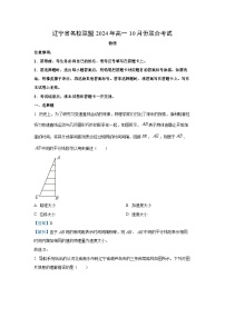 辽宁省名校联盟2024-2025学年高一上学期10月联合考试物理试卷（解析版）