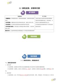 高中物理人教版 (2019)选择性必修 第一册3 波的反射、折射和衍射同步达标检测题
