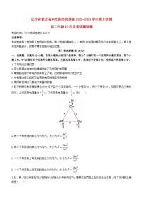 辽宁省重点高中沈阳市郊联体2023_2024学年高二物理上学期10月月考试题