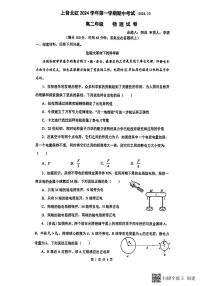 上海市上海音乐学院虹口区北虹高级中学2024-2025学年高二上学期期中考试物理试卷