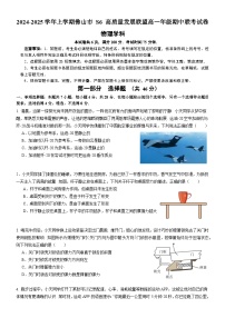 广东省佛山市S6高质量发展联盟2024-2025学年高一上学期期中联考物理试卷