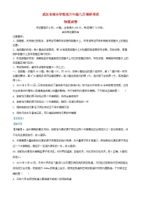 湖北省武汉市部分学校2023_2024学年高三物理上学期9月调研考试试题含解析