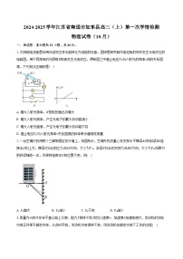 2024-2025学年江苏省南通市如东县高三（上）第一次学情检测物理试卷（10月）（含解析）