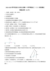 2024-2025学年河北省张家口市尚义县第一中学等校高二（上）阶段测试物理试卷（10月）（含答案）