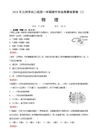 甘肃省兰州第一中学2024-2025学年高二上学期11月期中考试物理试题