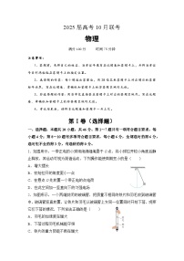 湖南省名校2024-2025学年高三上学期10月联考物理试题（Word版附解析）