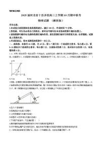 2025届河北省十县多校高三上学期10月期中联考物理试题 （解析版）