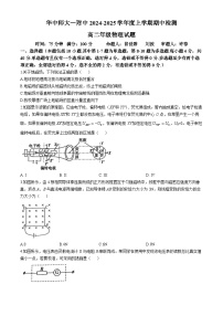 湖北省武汉市华中师范大学第一附属中学2024-2025学年高二上学期11月期中物理试题(无答案)