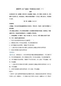 贵州省贵阳市2024-2025学年高一上学期联合考试物理(一)物理试卷[解析版]