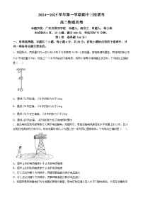 广东省广州市广州外国语学校三校2024-2025学年高二上学期期中联考物理试卷