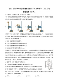 2024-2025学年江苏省南京市第二十九中学高一（上）月考物理试卷（10月）（含答案）