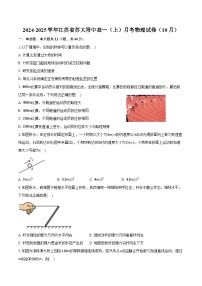 2024-2025学年江苏省苏大附中高一（上）月考物理试卷（10月）（含答案）