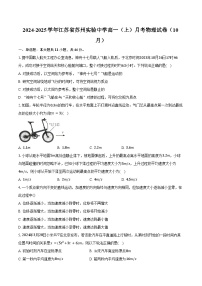 2024-2025学年江苏省苏州实验中学高一（上）月考物理试卷（10月）（含答案）