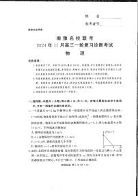 湘豫名校联考2024-2025学年高三上学期11月诊断考试物理试题