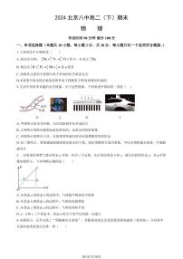2024北京八中高二（下）期末物理试题及答案