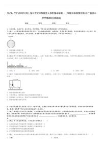 2024～2025学年10月上海长宁区华东政法大学附属中学高一上学期月考物理试卷(松江高级中学学情调研)[原题+解析版]