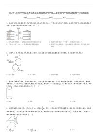 2024～2025学年山东青岛黄岛区青岛第九中学高二上学期月考物理试卷(第一次)[原题+解析版]