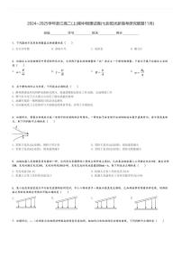 2024～2025学年浙江高二(上)期中物理试卷(七彩阳光新高考研究联盟11月)[原题+解析]