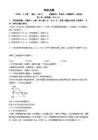 四川省阆中中学2024-2025学年高一上学期期中物理试题(无答案)