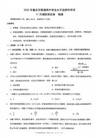 2025届重庆市康德卷高三上学期11月月考-物理试卷+答案