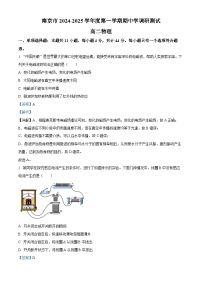 江苏省南京市2024-2025学年高二上学期期中考试物理试卷（Word版附解析）