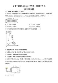 浙江省诸暨中学暨阳分校2024-2025学年高二上学期11月期中物理试题