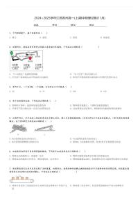 2024～2025学年江苏苏州高一(上)期中物理试卷(11月)[原题+解析]