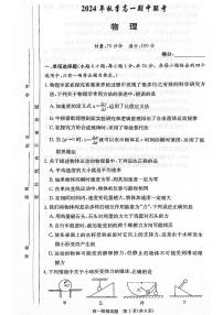 湖南省名校联考联合体2024-2025学年高一上学期11月期中物理试题