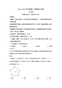 甘肃省多校2024-2025学年高一上学期期中联考物理试卷（解析版）