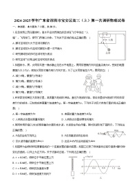 2024-2025学年广东省深圳市宝安区高三（上）第一次调研物理试卷（含答案）