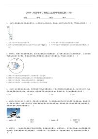 2024～2025学年甘肃高三(上)期中物理试卷(11月)[原题+解析]